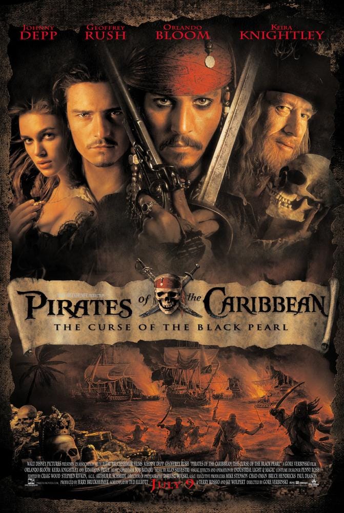 Pirates of the Caribbean: The Curse of the Black Pearl (2003) Full Poster HD — Watch & Download on MovieBox